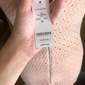 Rose pink midi dress